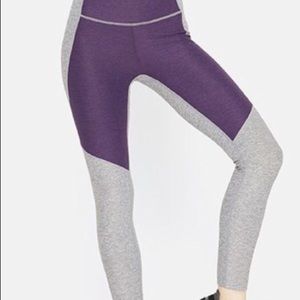 COPY - Outdoor Voices Purple and Gray 3/4 leggings